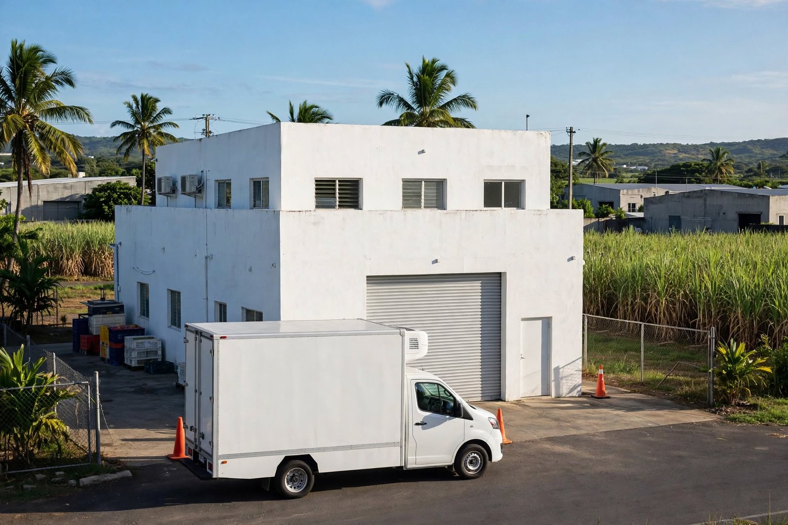 Saro Catering kitchen building and delivery van in Phoenix